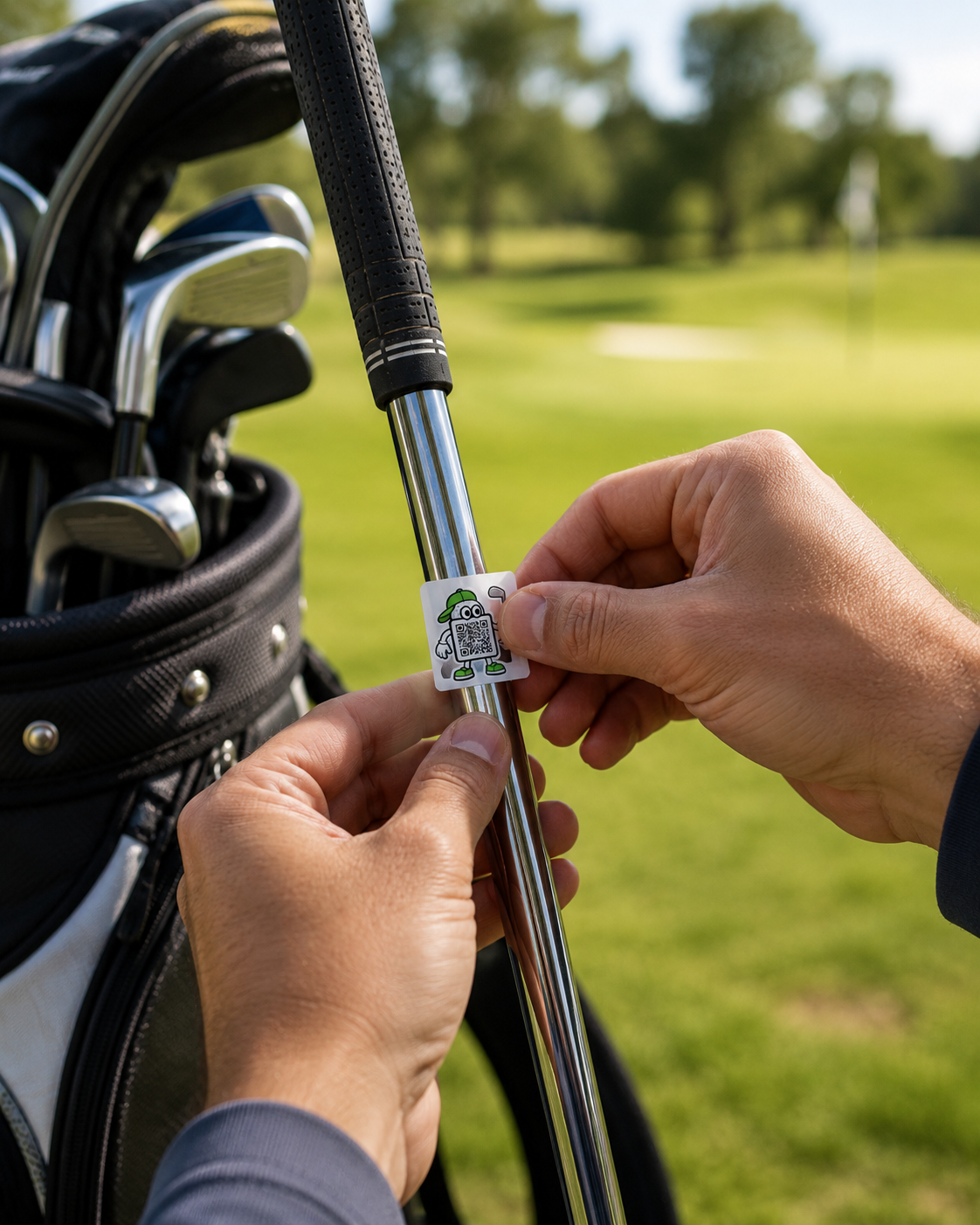 Golf clubs in a bag